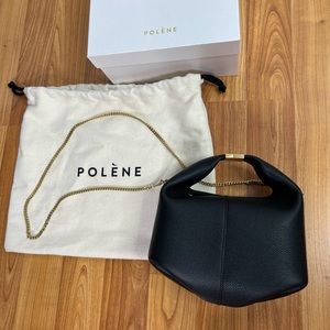 BRAND NEW IN BOX! Polene Beri Handbag, Number 11 Eleven Onze, Color Black Noir